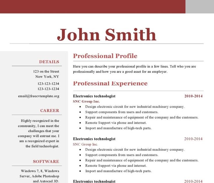 Free Resume Downloads / 17+ Free Resume Templates for 2020 to Download