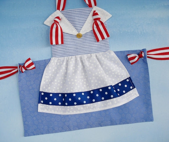 SALE - PDF ePattern - Sailor and Clown Knot Aprons Sewing Pattern for Children - Three Sizes