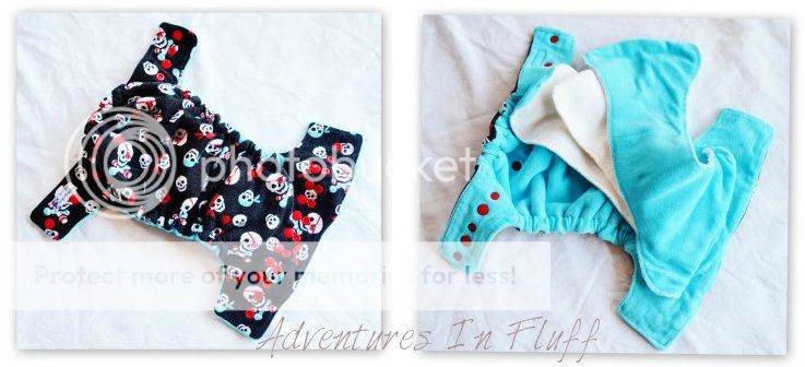 Poopsie Doodles One-Size Fitted Cloth Diaper - Inside and Outside