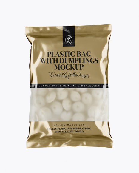 Download Frosted Plastic Bag With Dumplings Metallic Finish Mockup Mockups Psd Regata Free Download Yellowimages Mockups