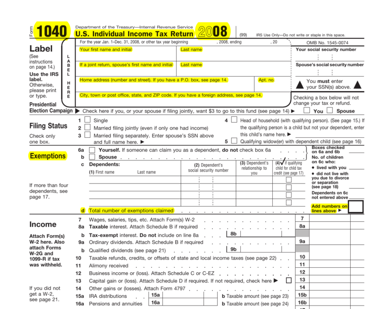 Who Must File 1040 Sr