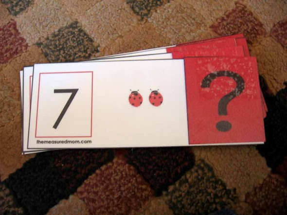 missing addend flip cards 1 the measured mom047 590x442 Missing Addend Activity: Ladybug flip cards!