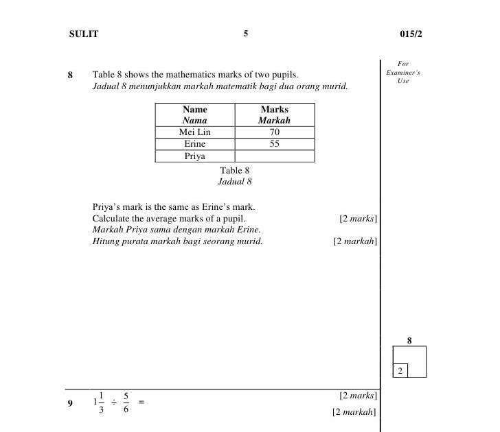 Contoh Kertas Soalan Add Math Tingkatan 4 - Sinter G