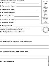 Climate And Weather Quiz Grade 4