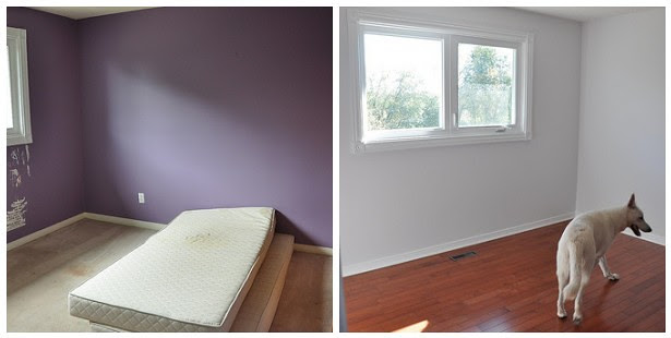 was Hannah's room - before and after