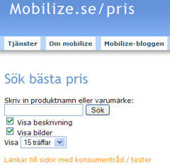 sök bästa pris