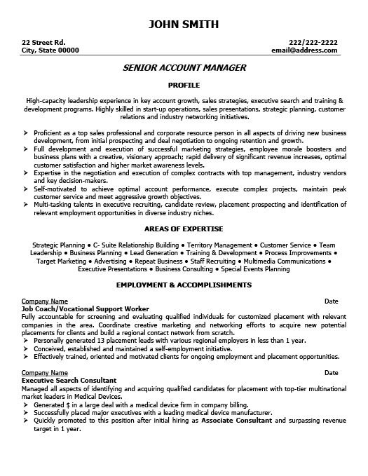 Sales account manager job description sample the document template