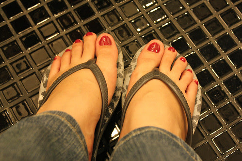 Me and my red toenails!