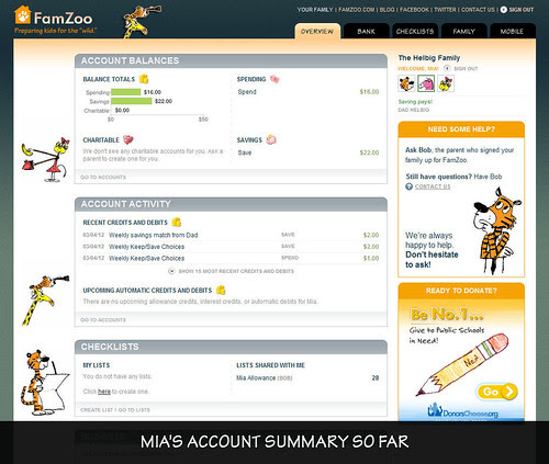 Mia's Account Summary