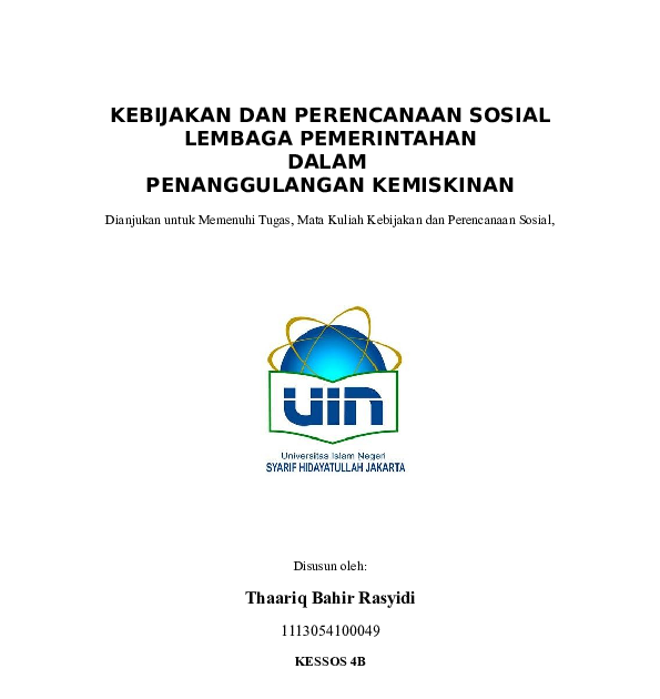 Makalah Uin Contoh Makalah