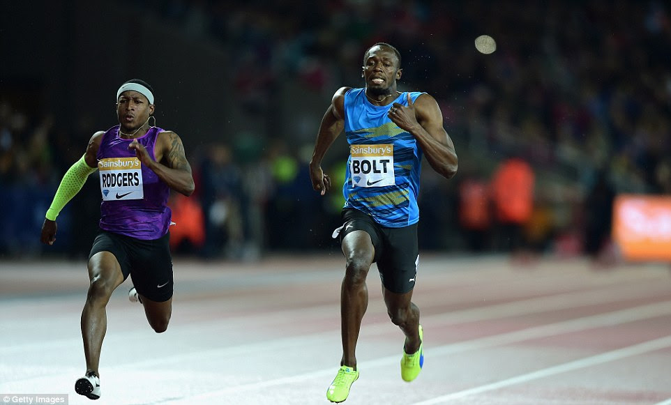 Bolt was on his first outing for six weeks after recovering from a pelvic injury and looks to be returning to his best form