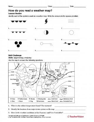 Reading A Weather Map Worksheet 4th Grade | Time Zones Map