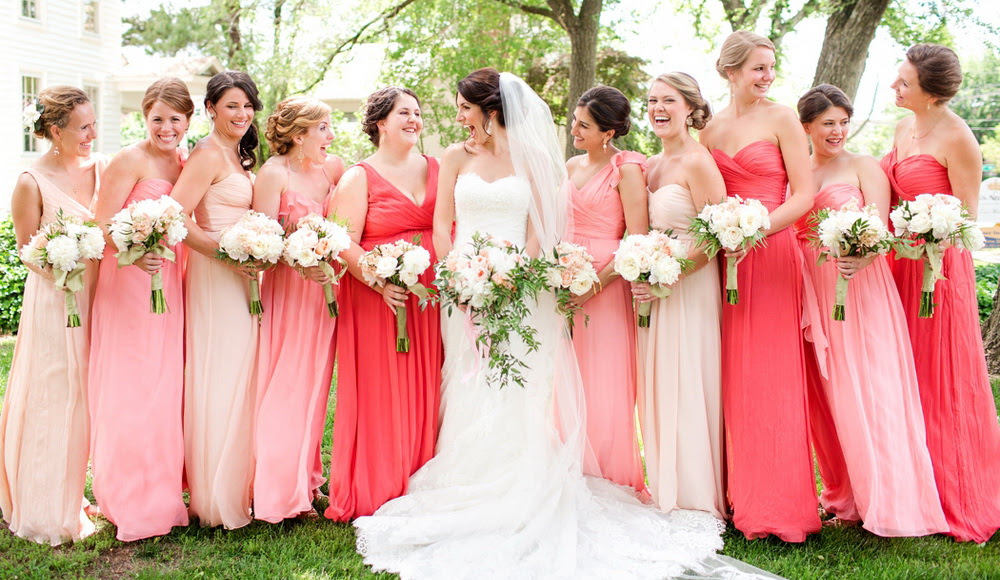 pink bridesmaid dresses