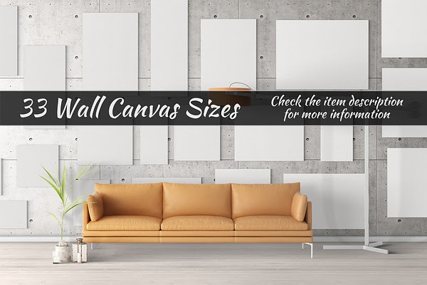 Download Canvas Mockups Vol 18 PSD Mockup - Download Canvas Mockups ...