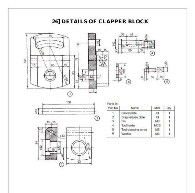 Plummer Block Autocad Drawing 2D / Details Of Plummer