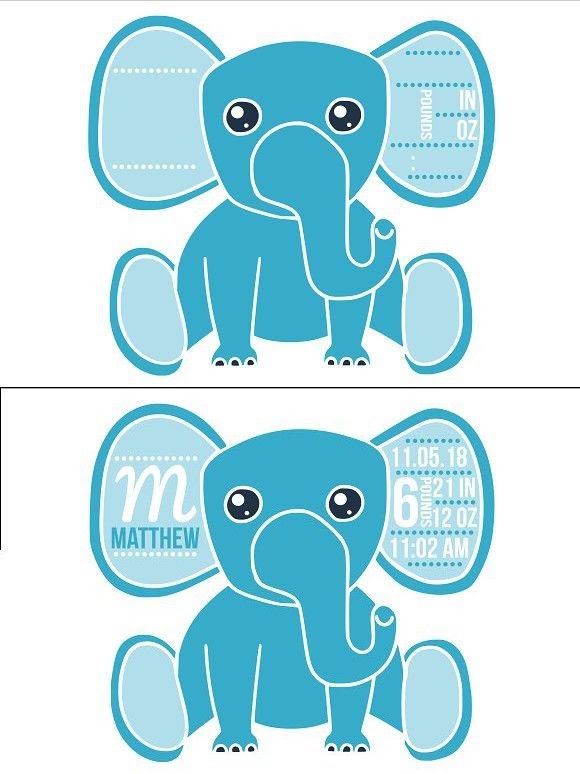 Elephant Birth Announcement Svg Free - 295+ SVG File for DIY Machine