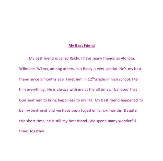 Expository essay: A short paragraph on best friend