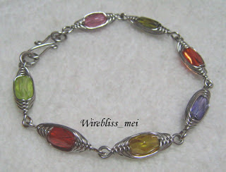 HBW Bracelet Herringbone Woven Colorful Crystal Bracelet