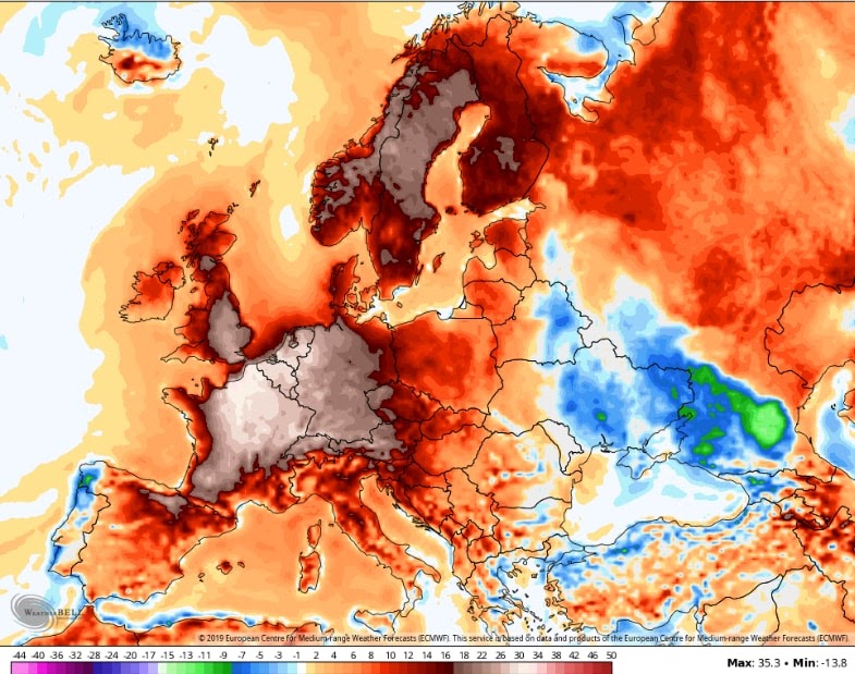 Today: EUROPE Heat Wave News, Jul 28, 2019