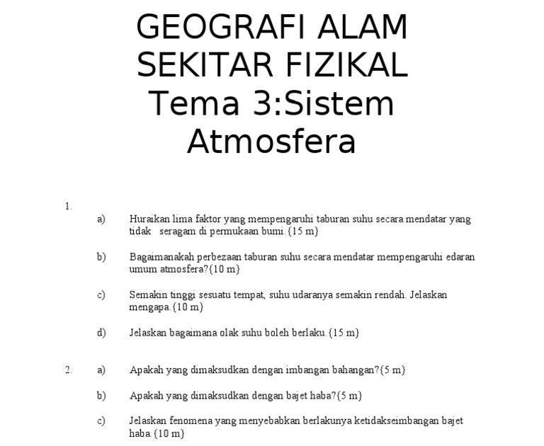 Faktor Fizikal Yang Mempengaruhi Suhu Di Kawasan Hutan  loinsced