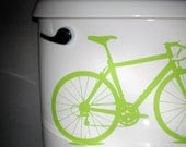 Free Shipping - bike - vinyl graphic, apple green