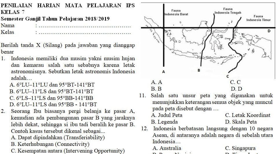Modul Soal Geografi Semester 2 Kelas 10 Berkas Jawaban