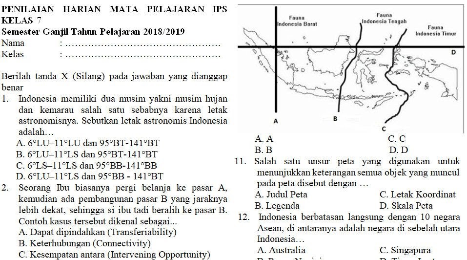 Modul Soal Geografi Semester 2 Kelas 10 - Berkas Jawaban