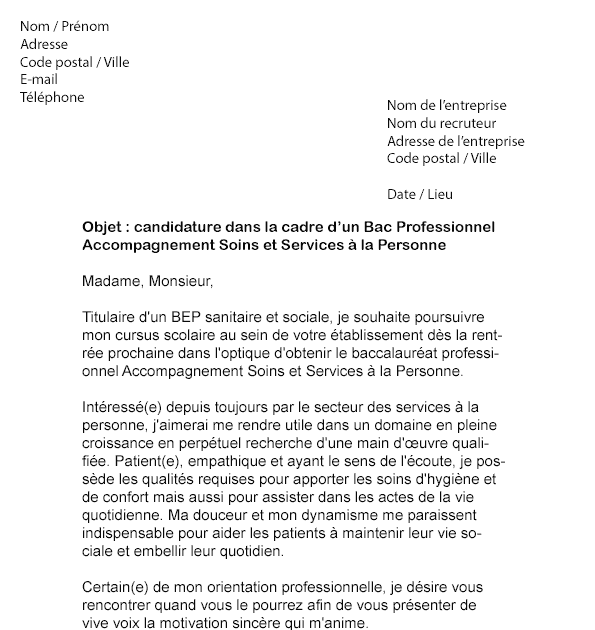 Lettre De Motivation Premier Emploi Bts Sp3s  Exemple de Lettre