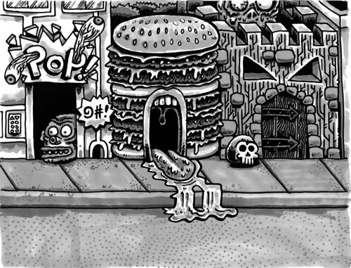 Pizza Party Background: Street Scene 2