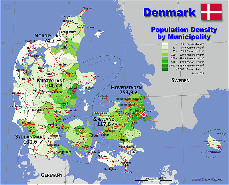 Karte Dänemark Pdf | Rurradweg Karte