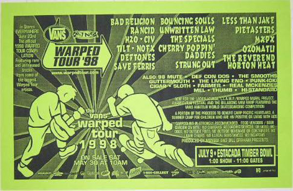 warped tour 1998 massachusetts