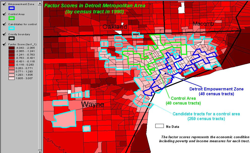 Detroit Empowerment Zone Map Zip Code Map