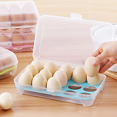 1pcs 15 em branco cozinha geladeira ovos armazenamento caixa titular preservação caixa portátil plástico colocar ovos caixa home cozinha