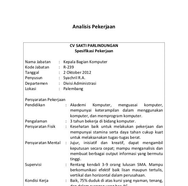 Contoh Job Vacancy Marketing Manager Kabar Blok