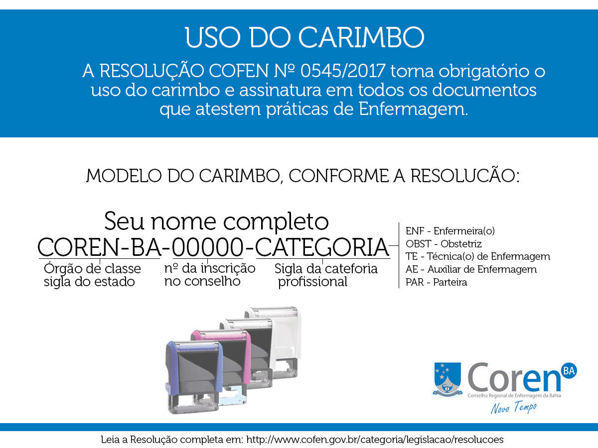 Exemplo De Carimbo De Tecnico De Enfermagem