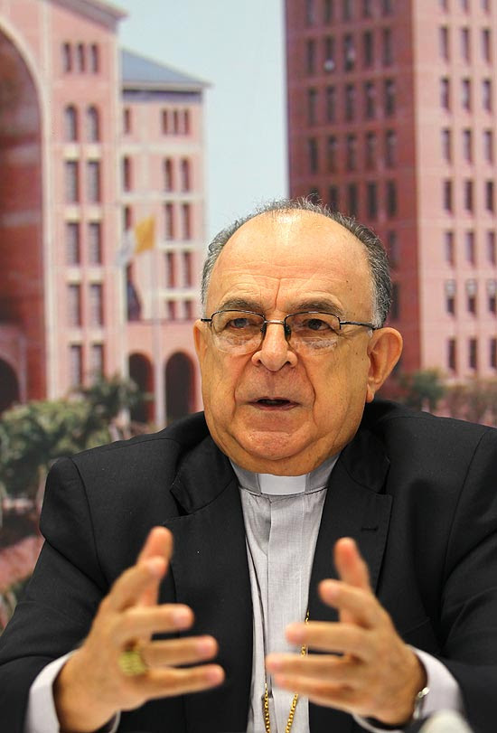 O presidente da CNBB e arcebispo de Aparecida, dom Raymundo Damasceno Assis