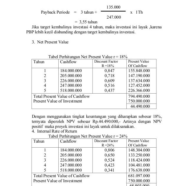 Contoh Soal Keputusan Investasi Download File Guru