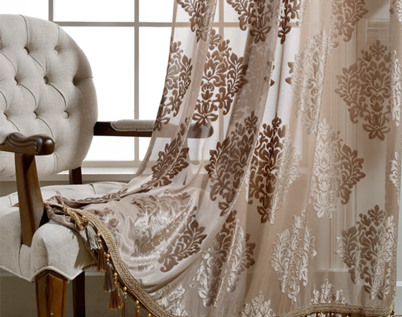 Aniarosinski Kaufen Billig Gigizaza Perlen Dekor Tur Voile Vorhang Quaste Drapieren Luxus Fur Wohnzimmer Fenster Sheer Tull Braun Farbe Custom Grosse Preise Online