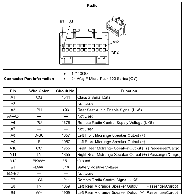 2006 impala radio wiring diagram
