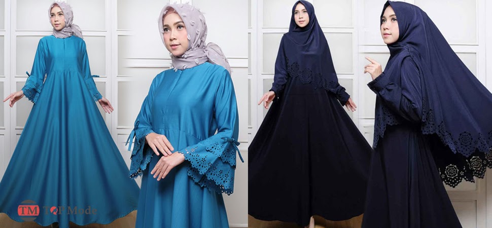 Model Gamis Organza Bulu Bulu Kombinasi Polos / 25 Gamis Polos Modern