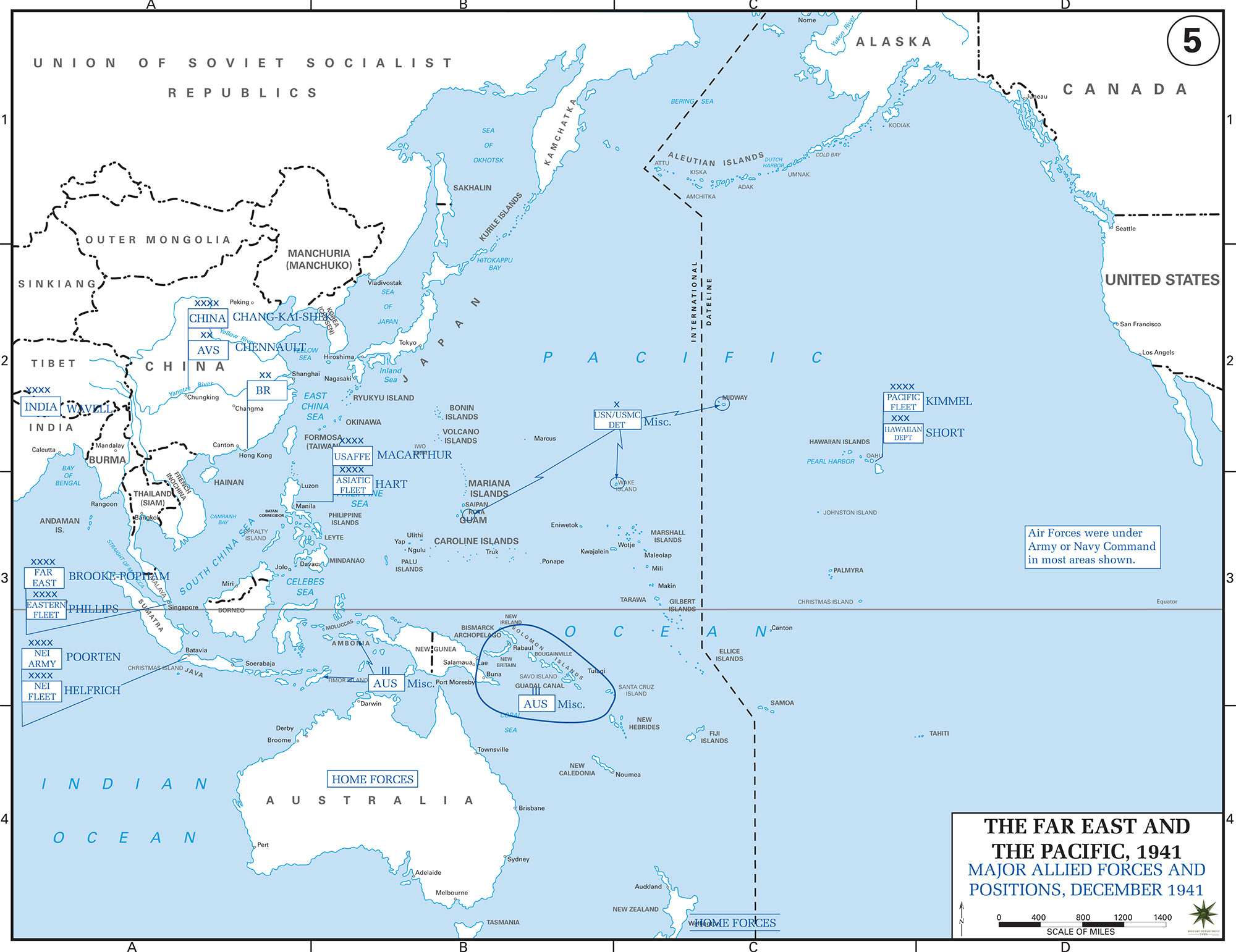 Map Of The Pacific During World War 2