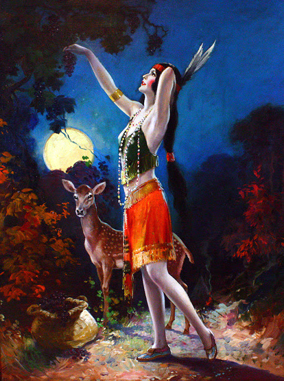 Chums (Indian Maiden With Fawn)