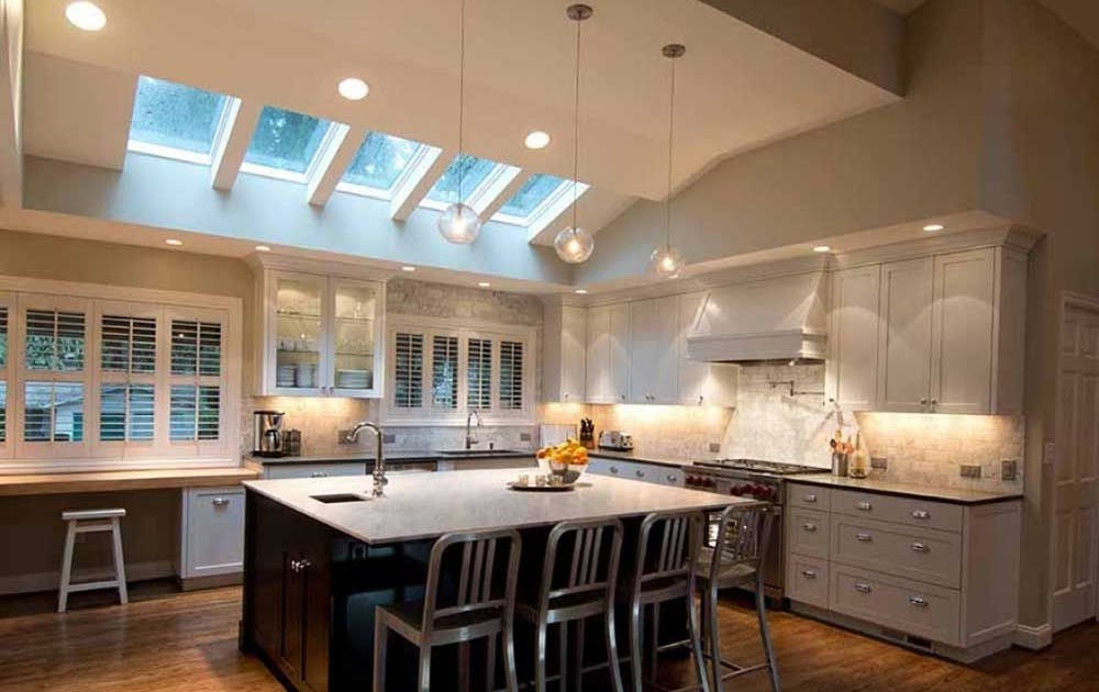 kitchen island lighting for cathedral ceilings