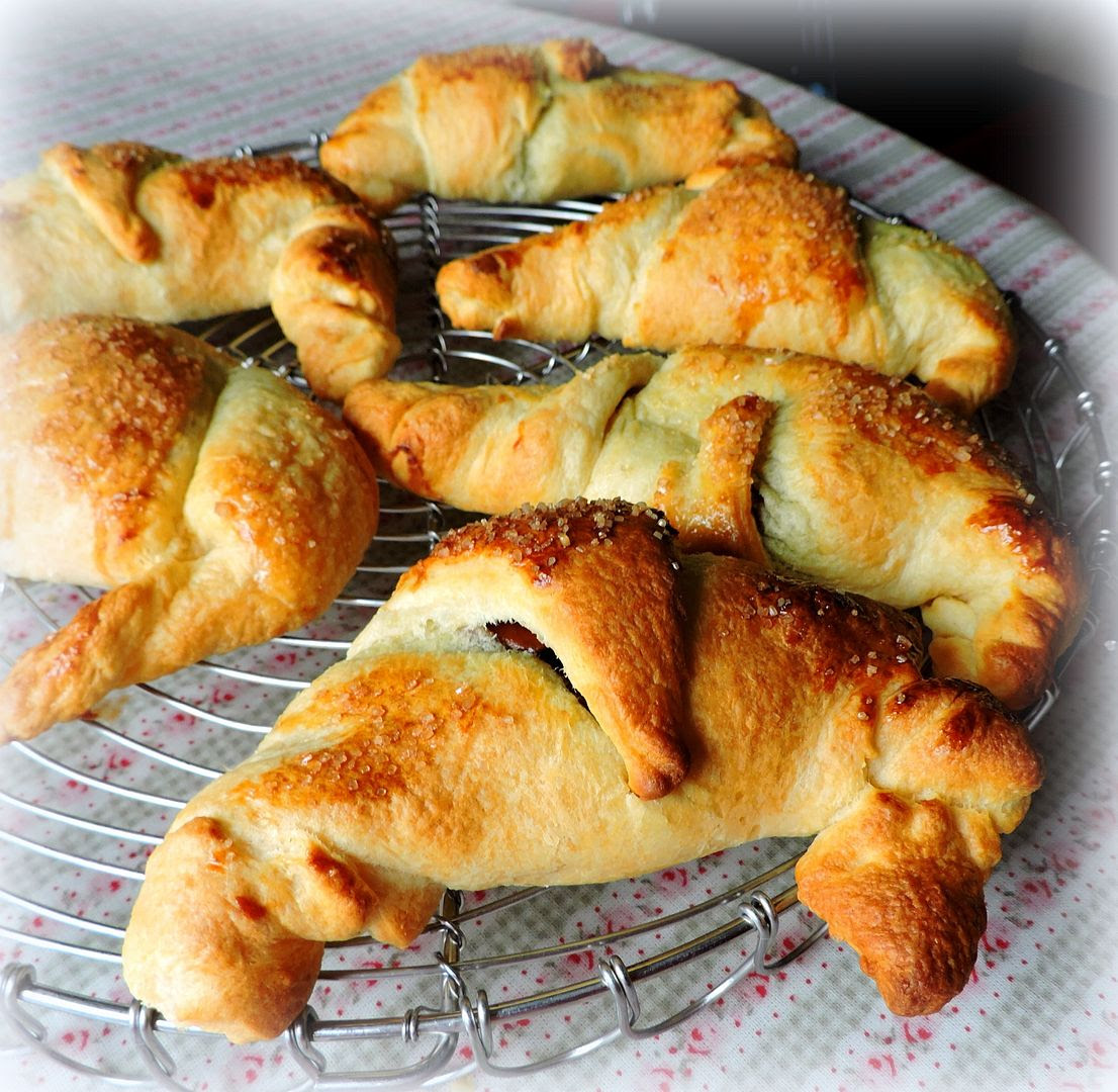 Chocolate & Caramel Stuffed Croissants Chocolate & Caramel Stuffed Croissants