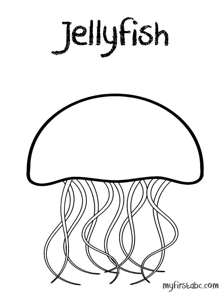 Jellyfish coloring pages to download and print for free Jellyfish coloring pages to download and print for free