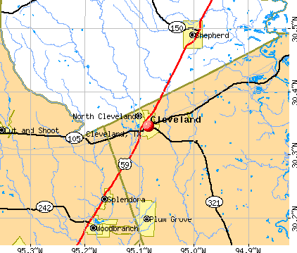 Map Of Cleveland Texas | Tourist Map Of English