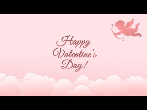 Romantic Animated Greeting Card For Couples On Valentine's Day Event.