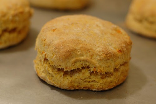 Sweet Potato Biscuits Cooling From Oven
