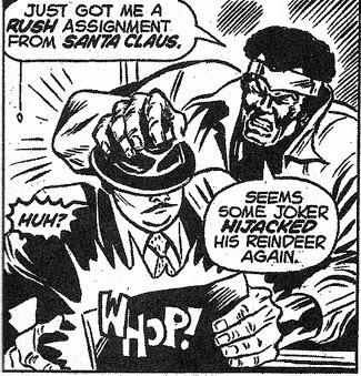 'But the Easter Bunny still owes you that two hundred dollars on his case!' 'Oh yeah. WHERE'S MY MONEY, BUNNY?' A Luke Cage Christmas