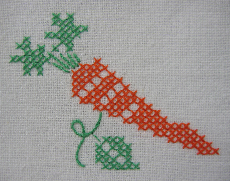 carrot embroidery